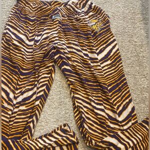 Minnesota Vikings Pants Mens Large Multi NFL Football Zubaz Zebra Print Fan